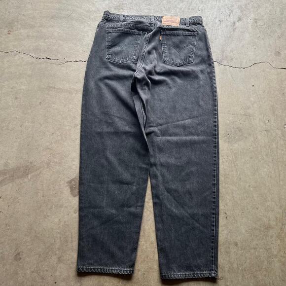 Vintage 90s Black Faded Levi’s 560 Jeans 38x32” (36x32”) - Picture 7 of 8